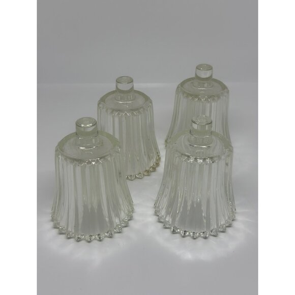 VTG Homco Royal Jewelite #1193 Glass Votive Candle Holders 4" Set of 4 Peg Base - Picture 1 of 9